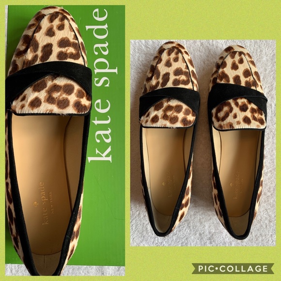 kate spade Shoes - Kate Spade Satchi Leopard Haircalf loafers 9